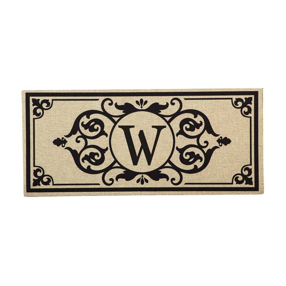 Cambridge Monogram Burlap Letter W Sassafras Switch Mat