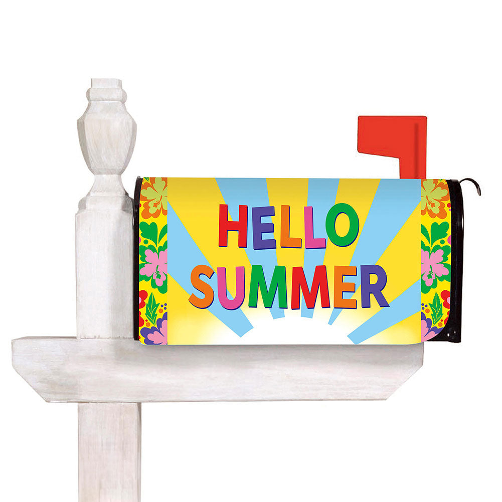 Evergreen Tropical Hello Summer Mailbox Cover