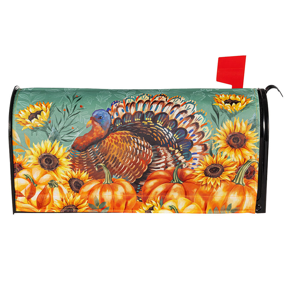 Evergreen Grateful Gatherings Turkey Mailbox Cover
