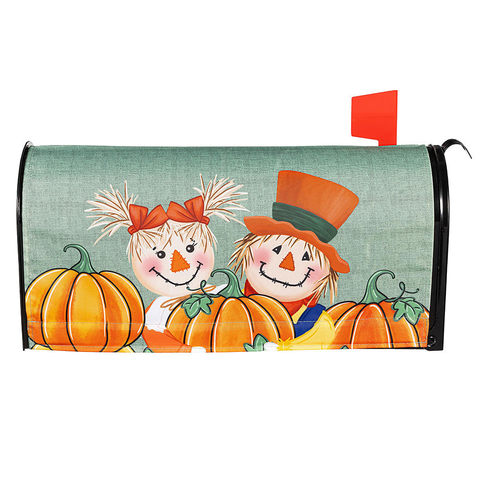 Evergreen Couple Of Scarecrows Mailbox Cover