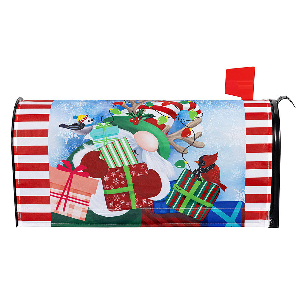 Evergreen Holiday Gnome Mailbox Cover