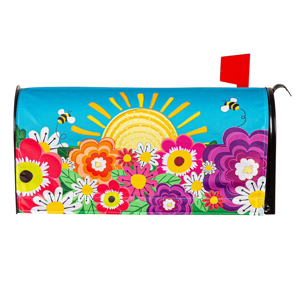 Evergreen Hello Sunshine Floral Mailbox Cover