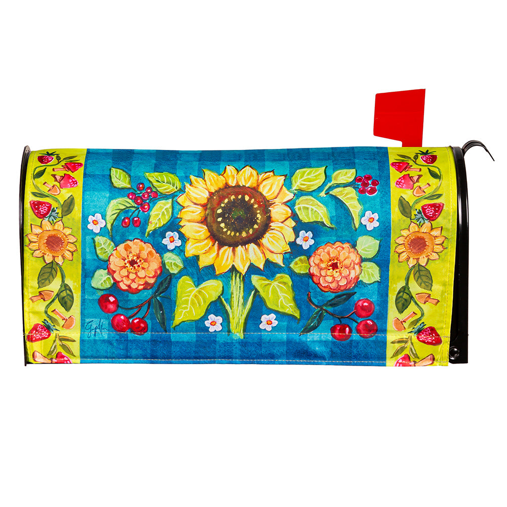 Evergreen Folk Sunflower Mailbox Cover