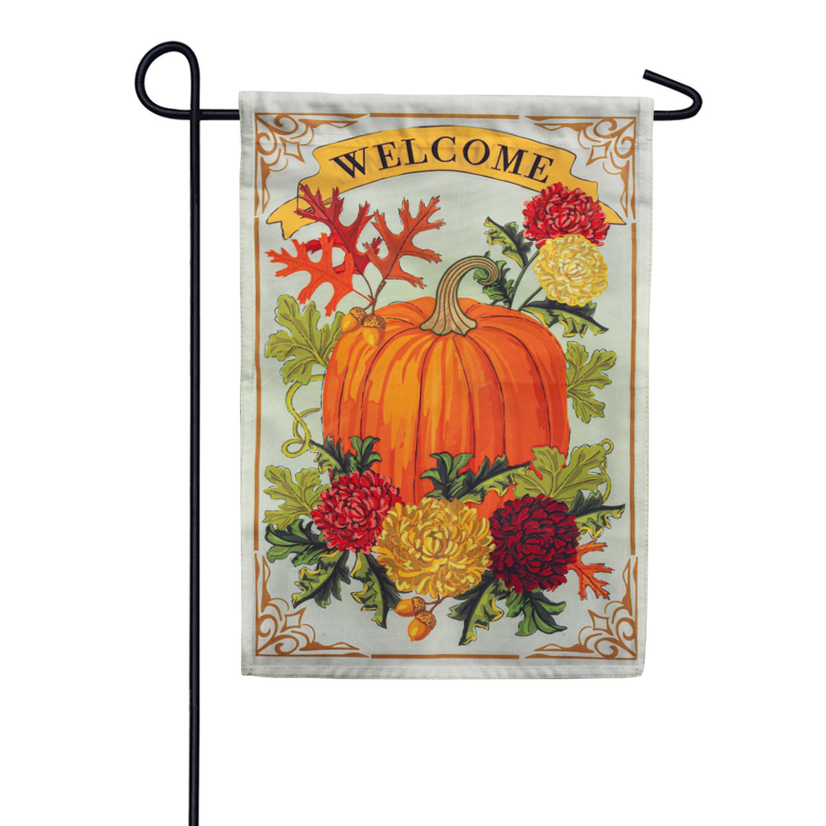 Evergreen Applique Garden Flag Vintage Welcome Autumn