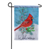 Evergreen Applique Garden Flag - Winter Night Cardinal