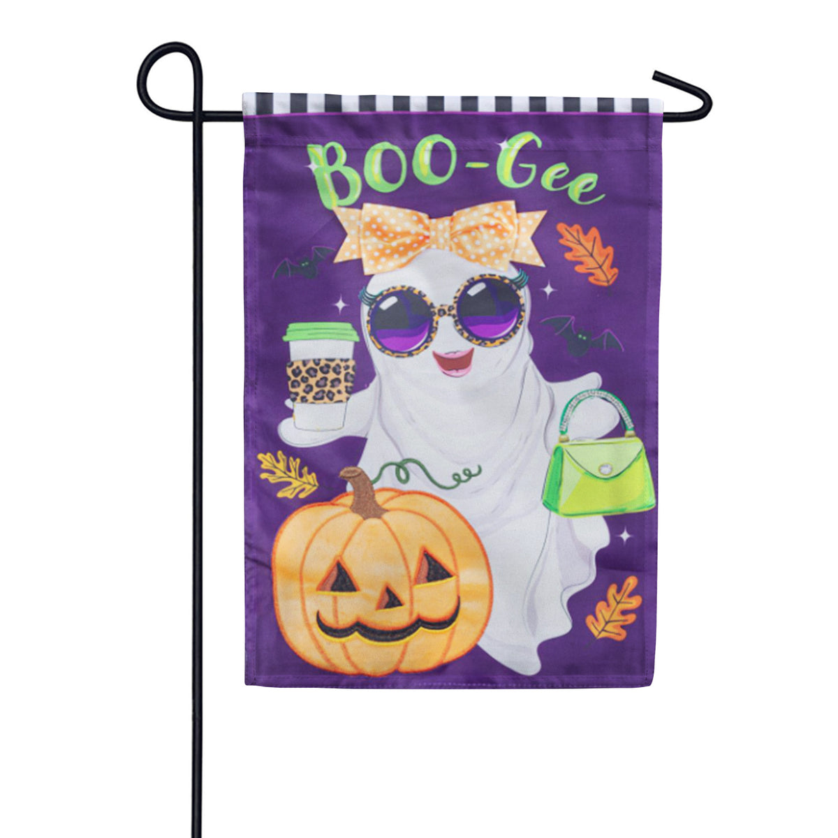 Evergreen Applique Garden Flag Boo-Gee Ghost