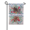 Evergreen Applique Garden Flag - Winter Pinecones