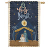 Evergreen Applique House Flag - O Holy Night Miracle