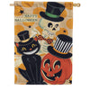 Evergreen Burlap House Flag Halloween Trio