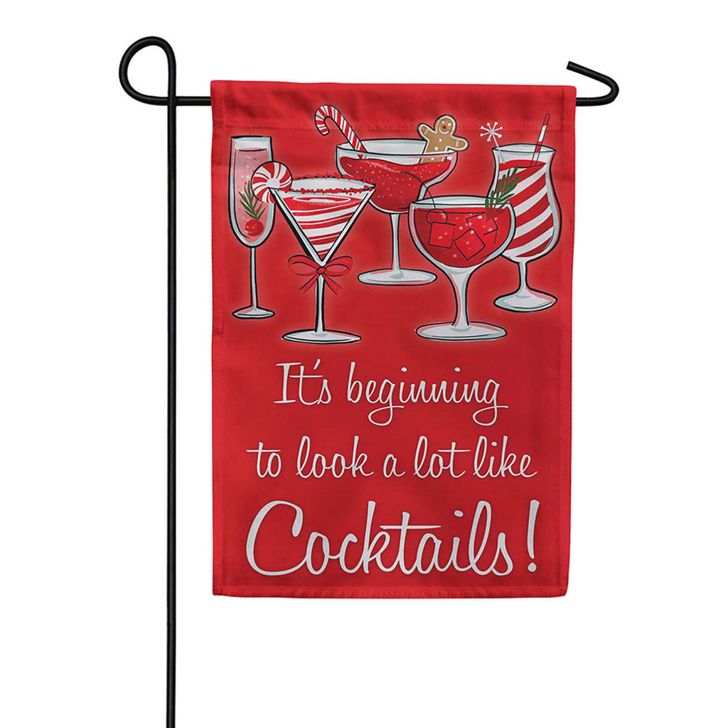 Evergreen Burlap Garden Flag - Sugar & Stripes Cheers