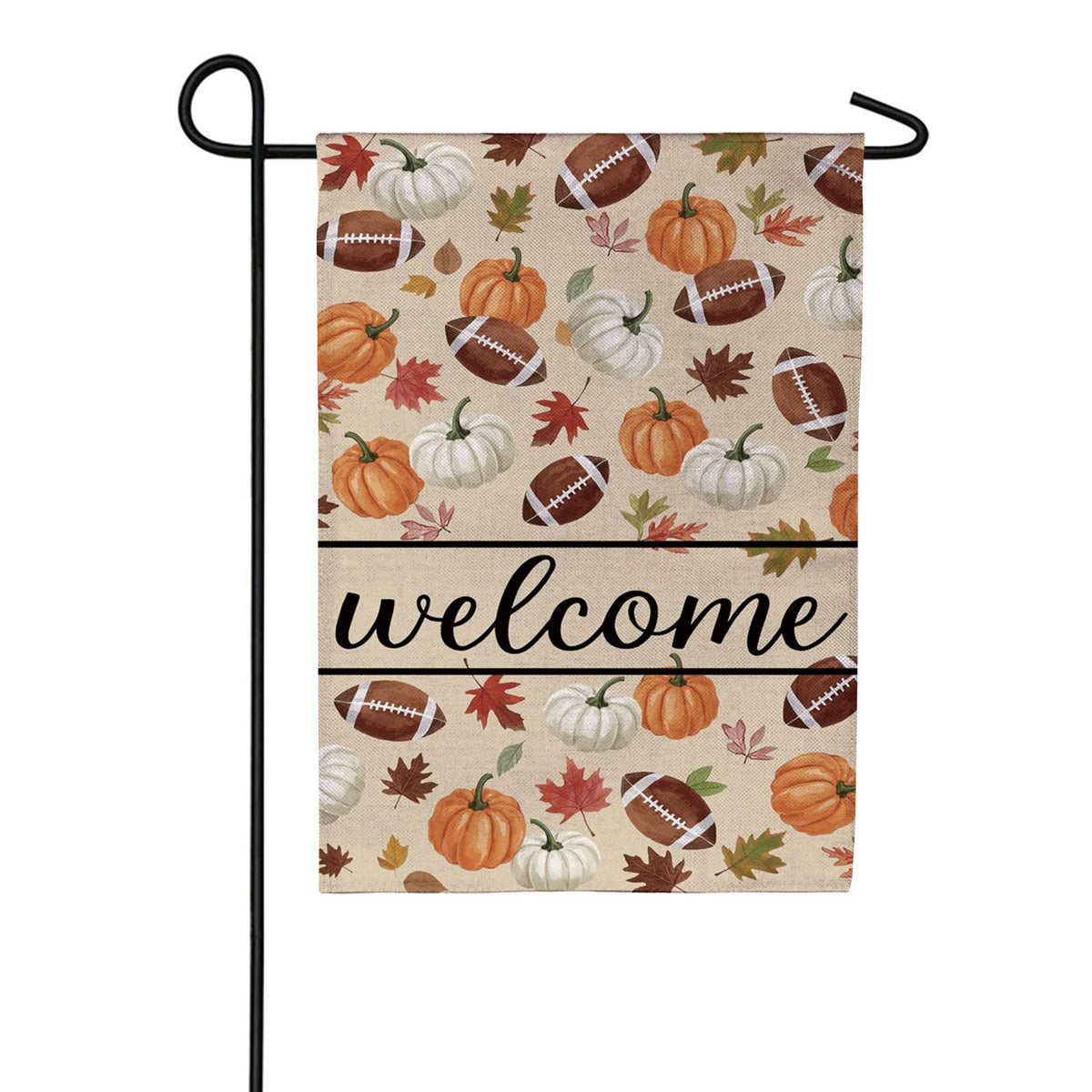 Evergreen Game Day Welcome Burlap Garden Flag