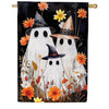 Evergreen Halloween Ghost Family Burlap House Flag 