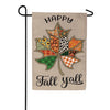 Evergreen Quilted Fall Leaf Burlap Garden Flag