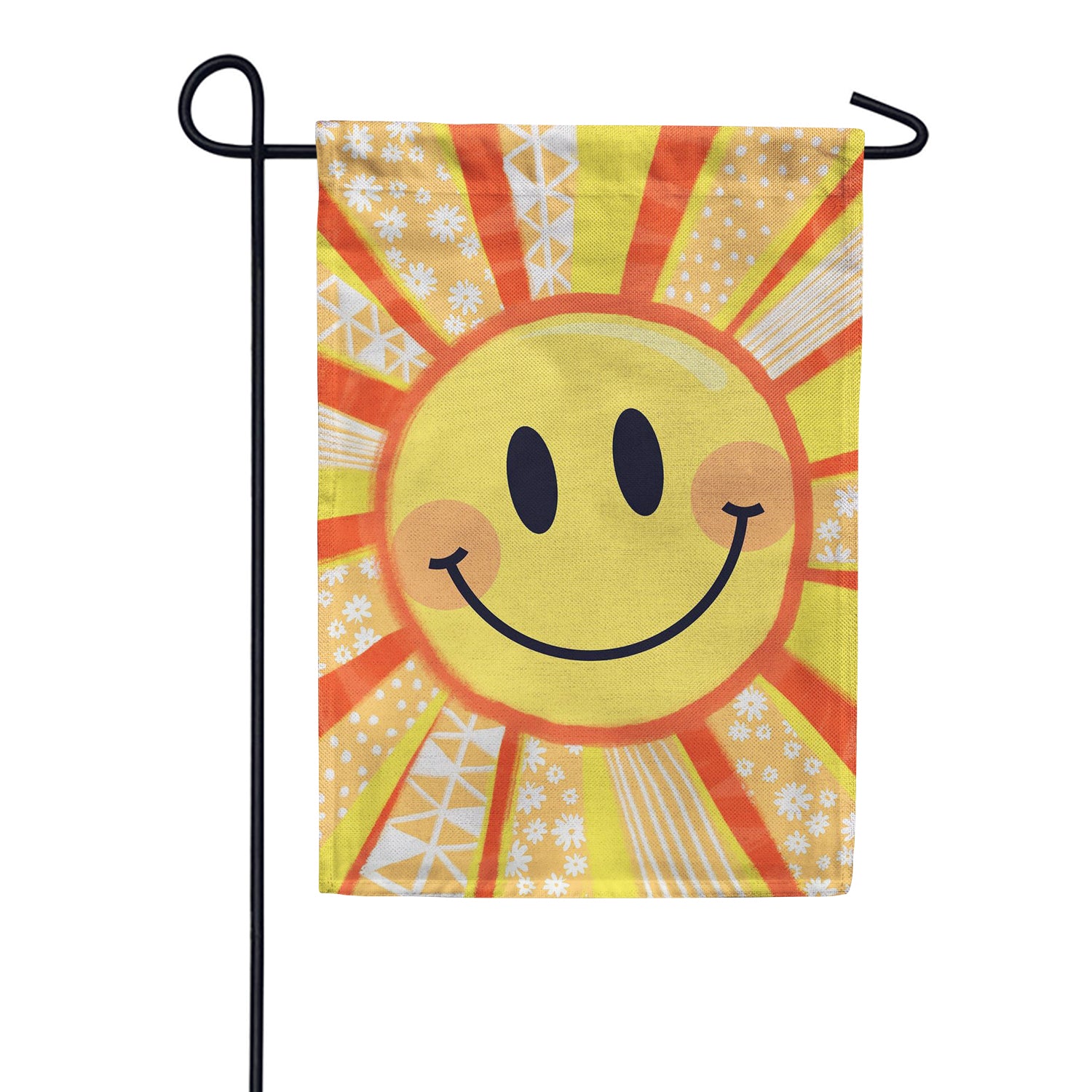 Evergreen Burlap Garden Flag - Sunny Smiles