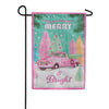 Evergreen Burlap Garden Flag - Pink Merry & Bright