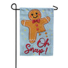 Evergreen Burlap Garden Flag - Gingerbread Oh Snap!
