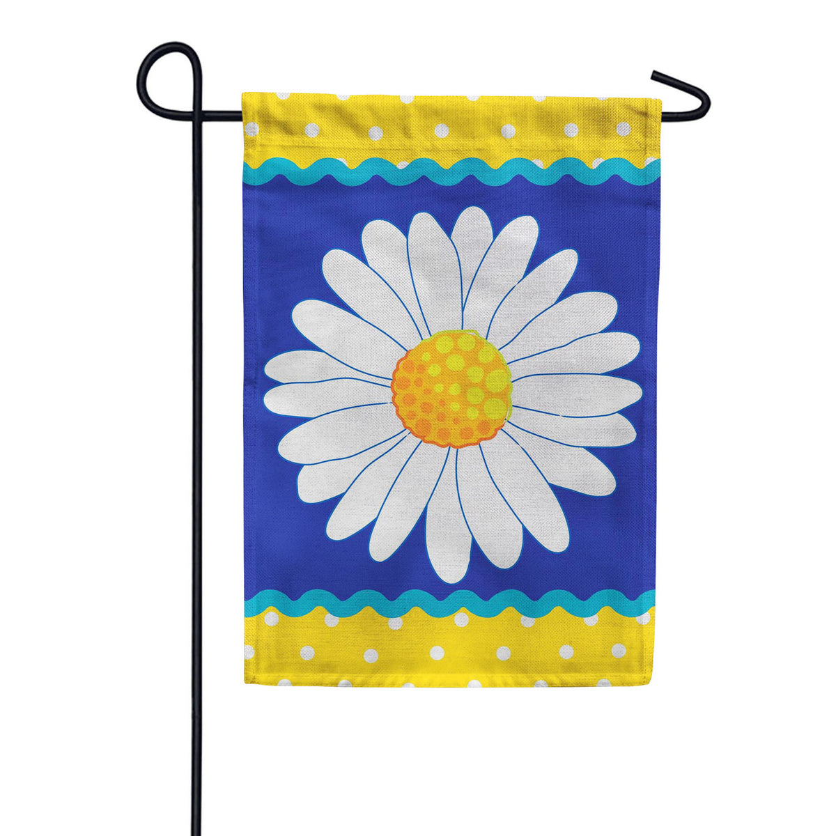 Evergreen Burlap Garden Flag - Dots & Daisy