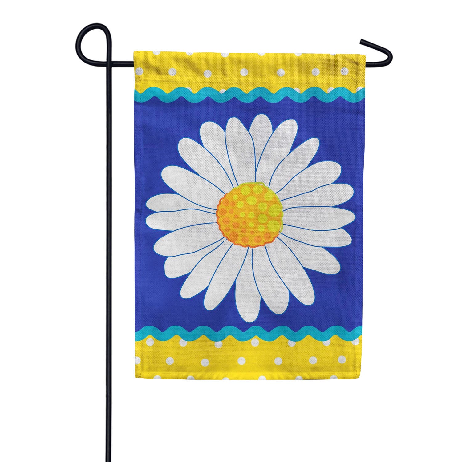 Evergreen Burlap Garden Flag - Dots & Daisy