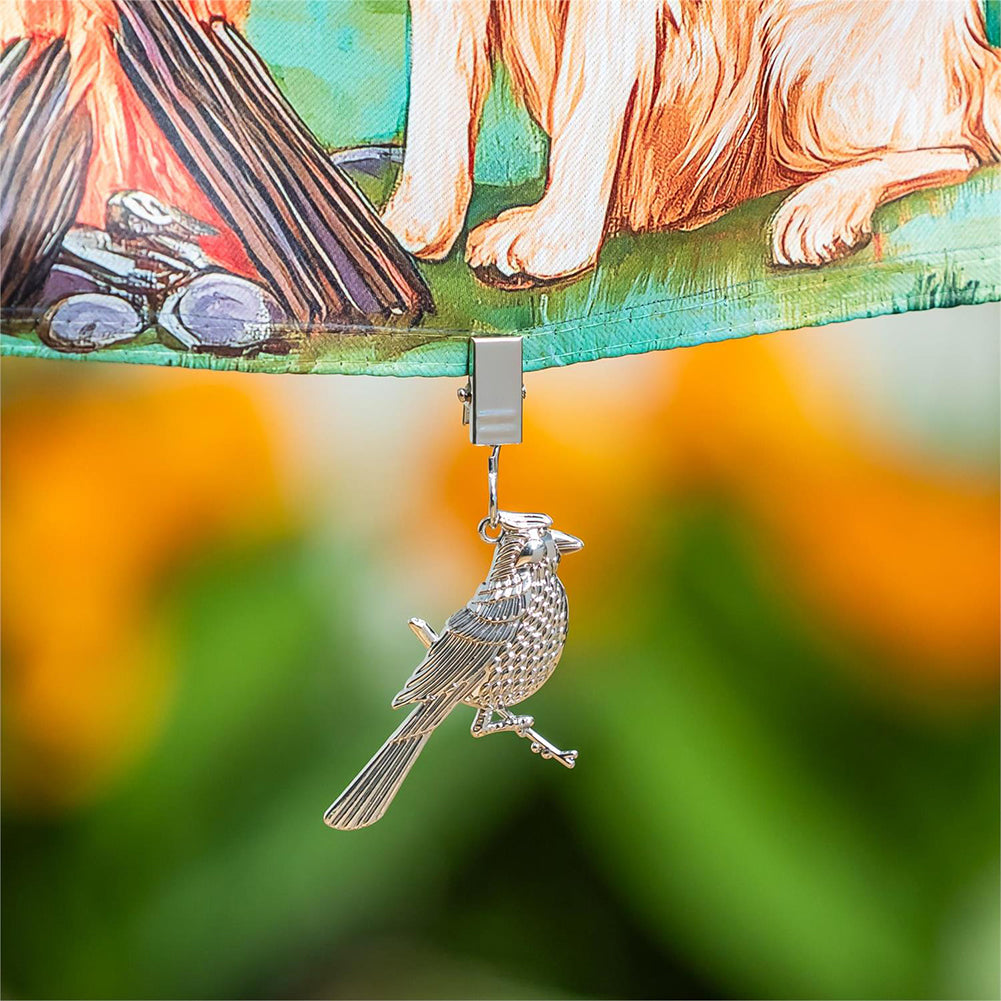 Evergreen Metal Flag Clip - Songbird