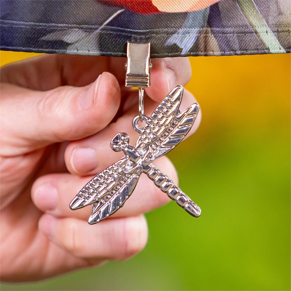 Evergreen Metal Flag Weight - Spring Dragonfly