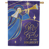 Evergreen Lustre House Flag - Glory To God