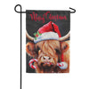 Evergreen Lustre Garden Flag - Holly Homestead Highland Cow