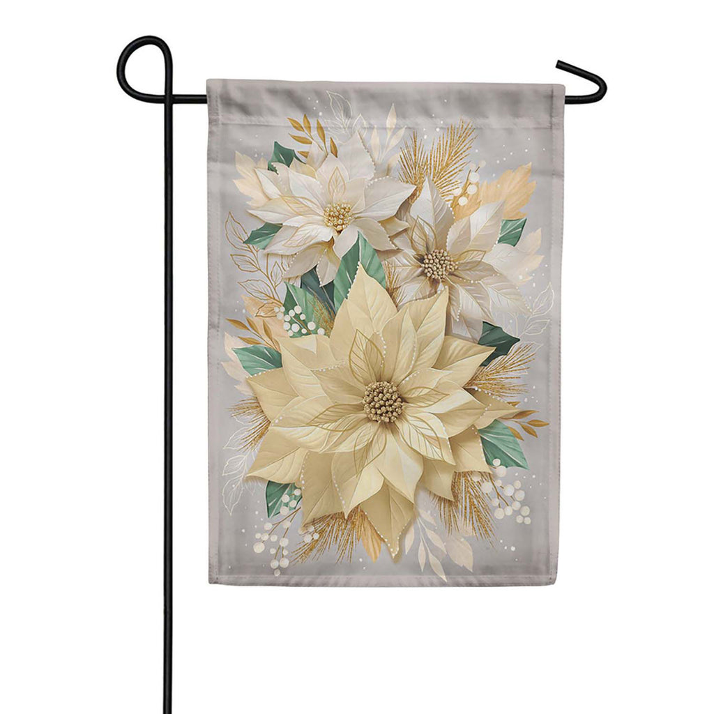 Evergreen Lustre Garden Flag - Pearl and Pine Floral