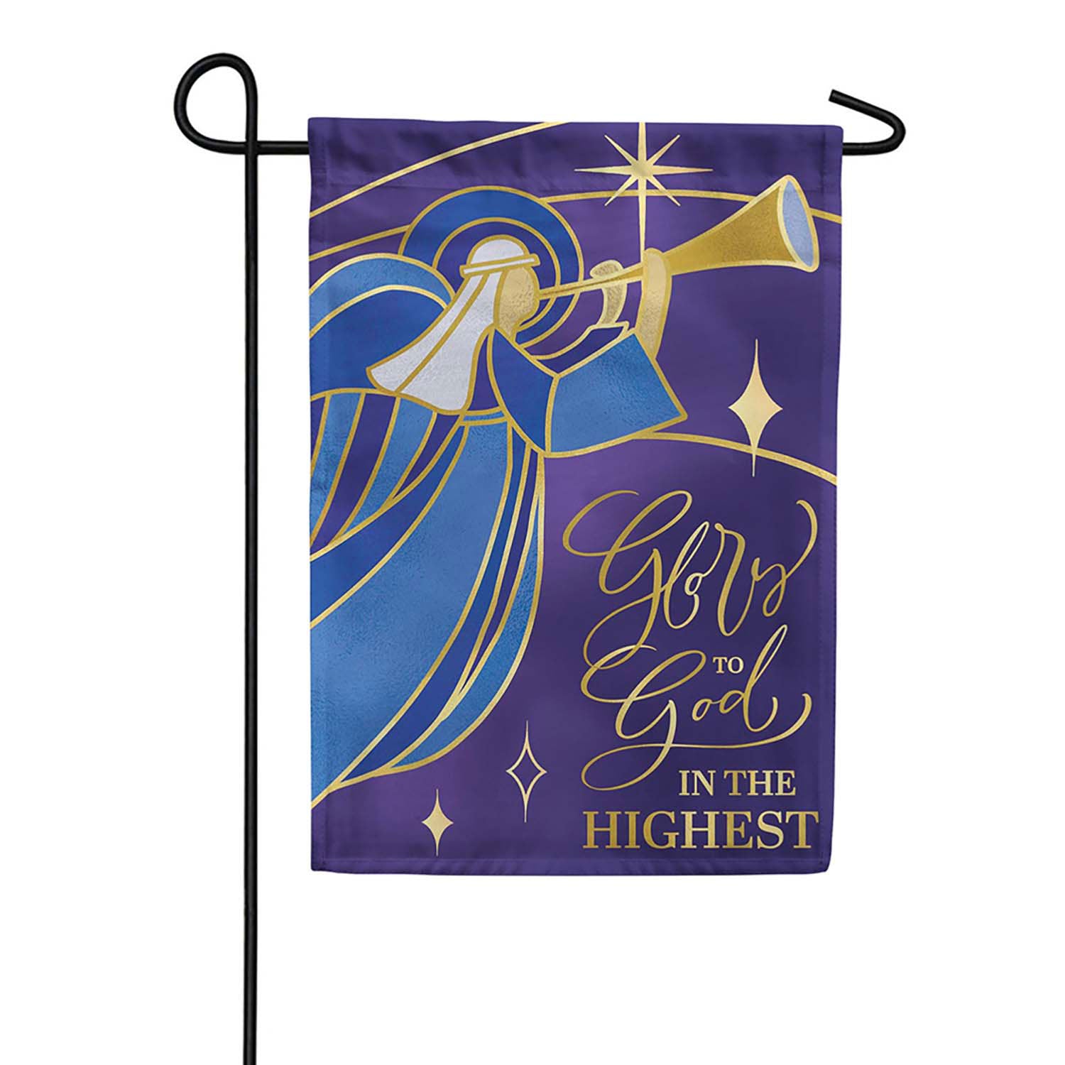 Evergreen Lustre Garden Flag - Glory To God