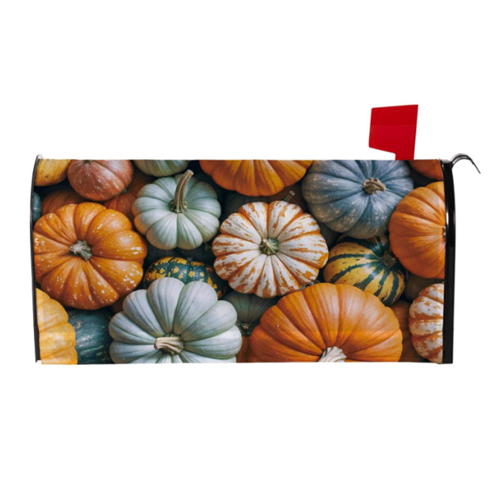 Evergreen Mailbox Cover - Pumpkin Bunch