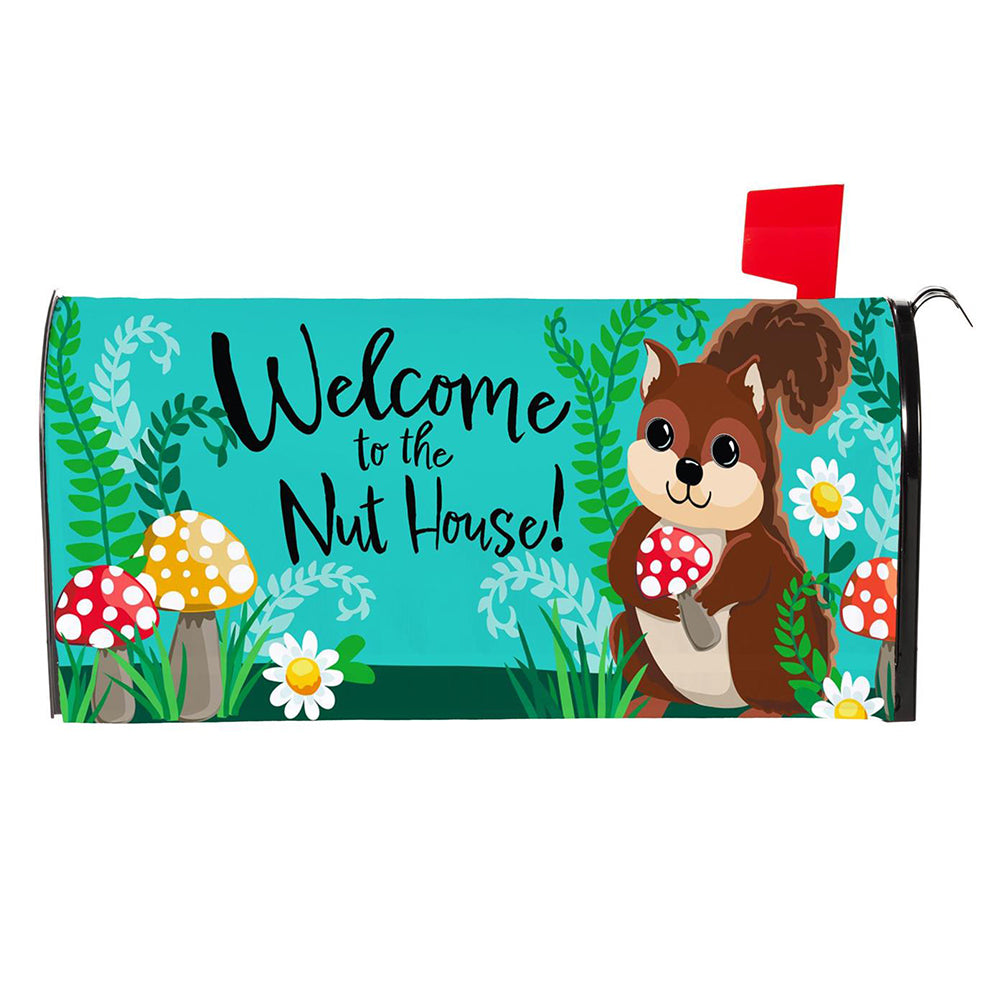 Evergreen Mailbox Cover - Nutty Squirrel