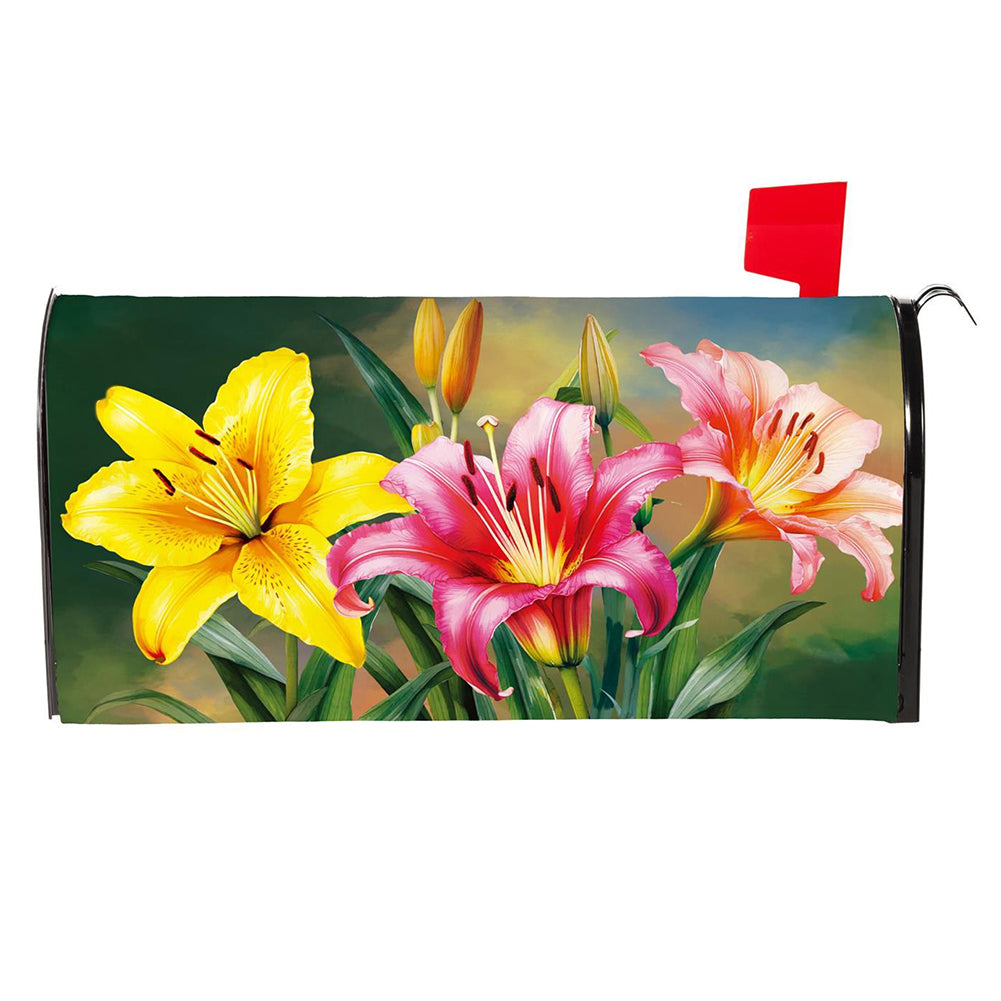 Evergreen Mailbox Cover - Colorful Daylily