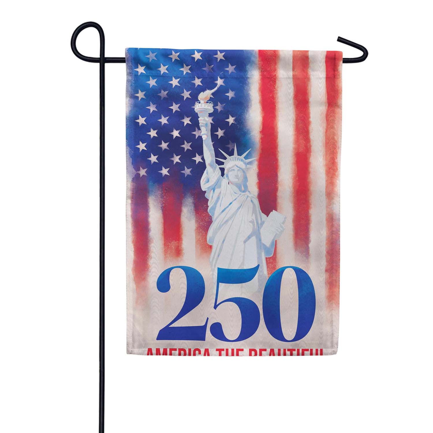 Evergreen Moire Garden Flag - 250th Anniversary America The Beautiful