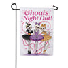 Evergreen Happy Halloween Skeleton Ballerinas Moire Garden Flag