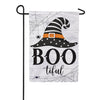 Evergreen Boo-tiful Witch Hat Moire Garden Flag