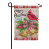 Evergreen Christmas Bells Cardinal Moire Garden Flag
