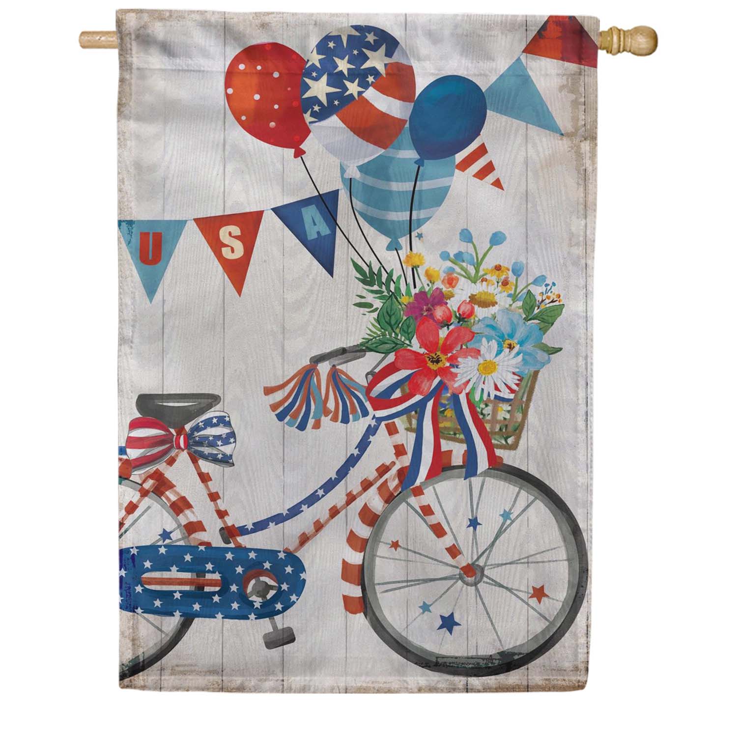 Evergreen Moire House Flag - American Classic Bicycle