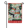 Evergreen Silver Holiday Bells Moire Garden Flag