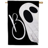 Evergreen Boo Ghost Moire House Flag