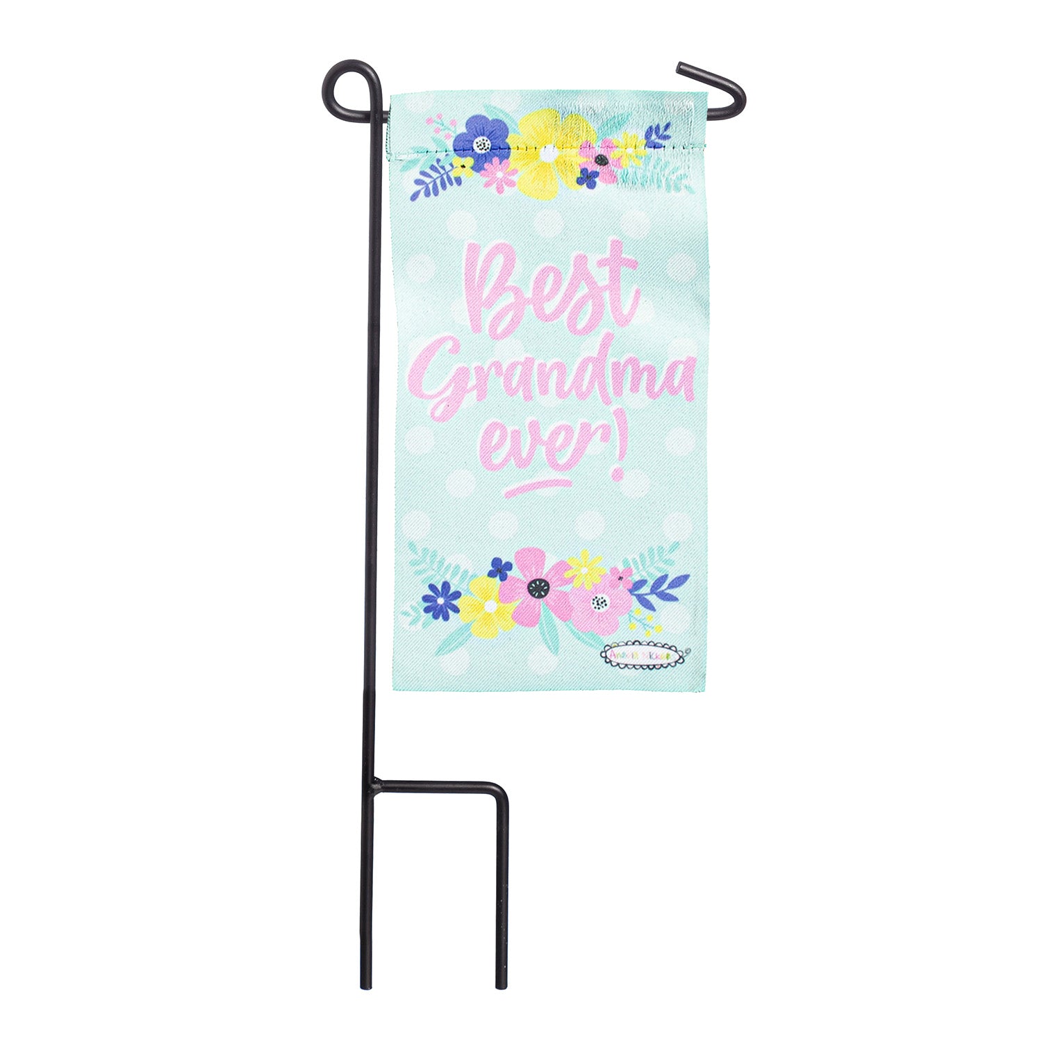 Evergreen Best Grandma Ever Mini Flag with Stand