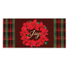 Evergreen Plaid Joy Wreath Sassafras Switch Mat