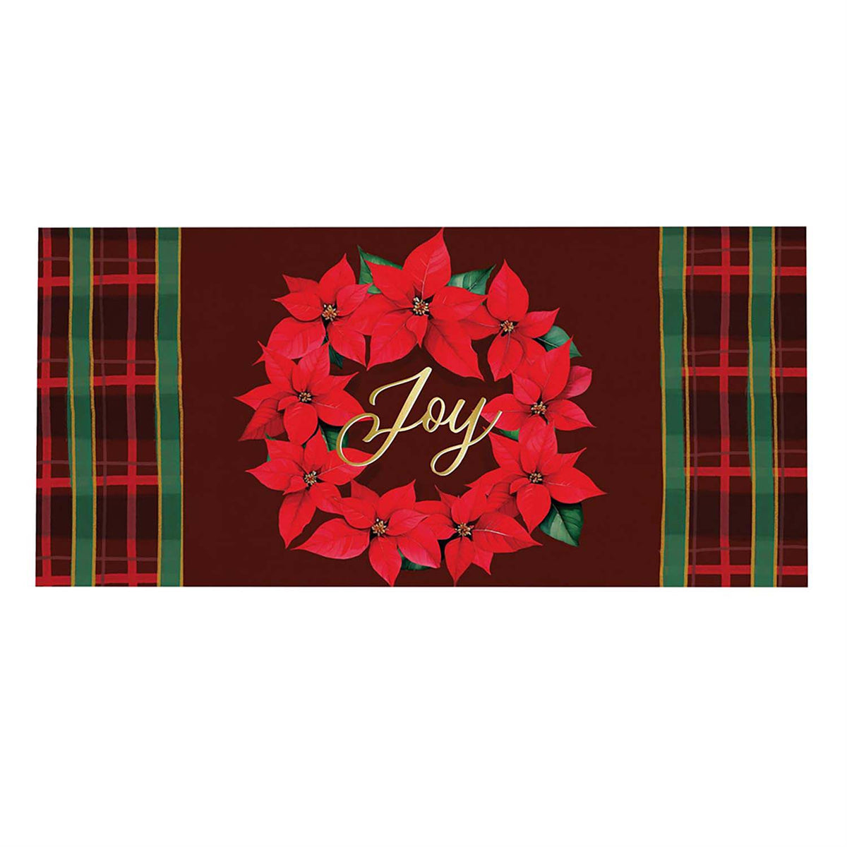 Evergreen Plaid Joy Wreath Sassafras Switch Mat
