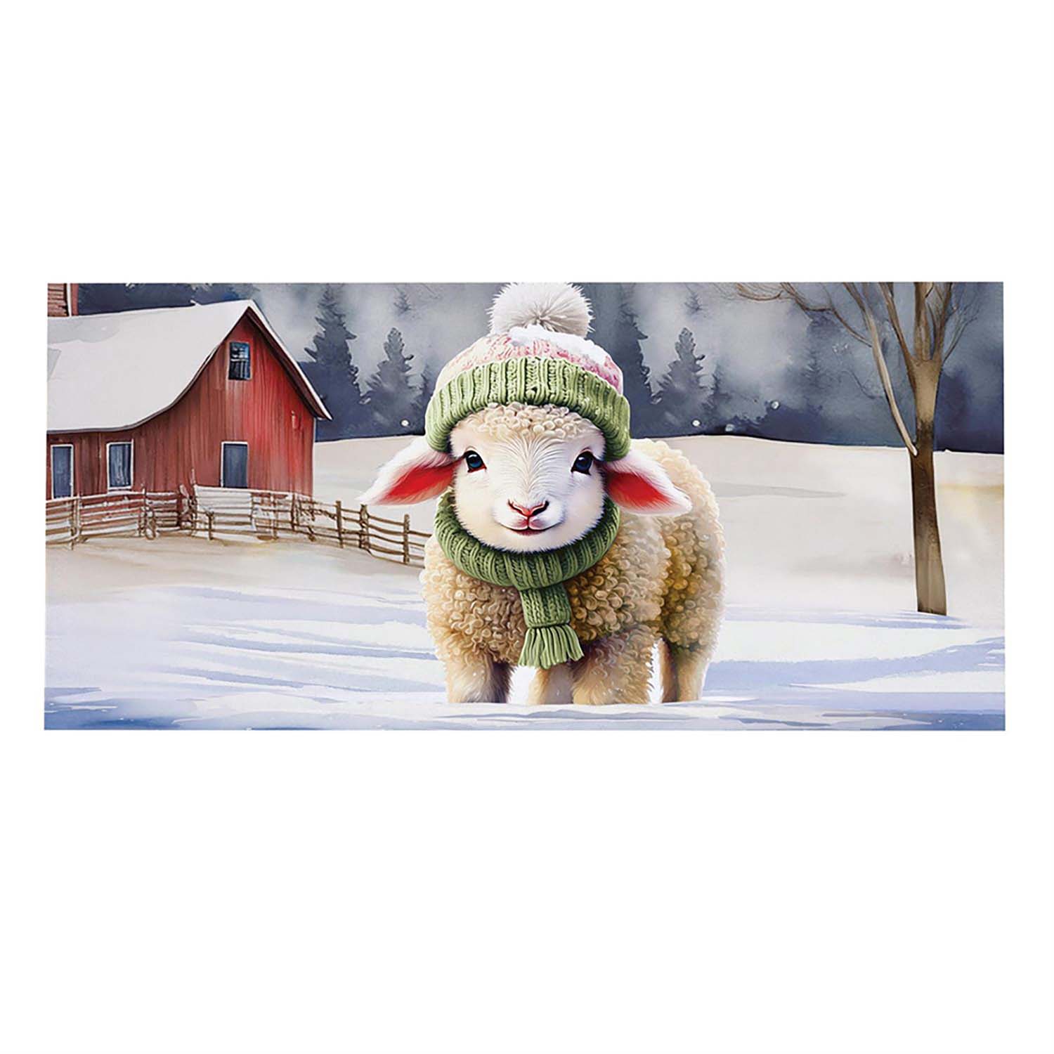 Evergreen Holly Homestead Winter Lamb Sassafras Switch Mat