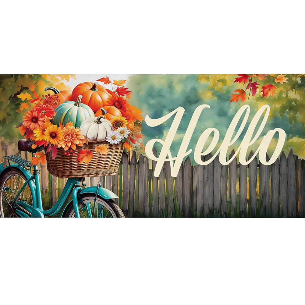 Hello Fall Pumpkins & Leaves Sassafras Switch Mat