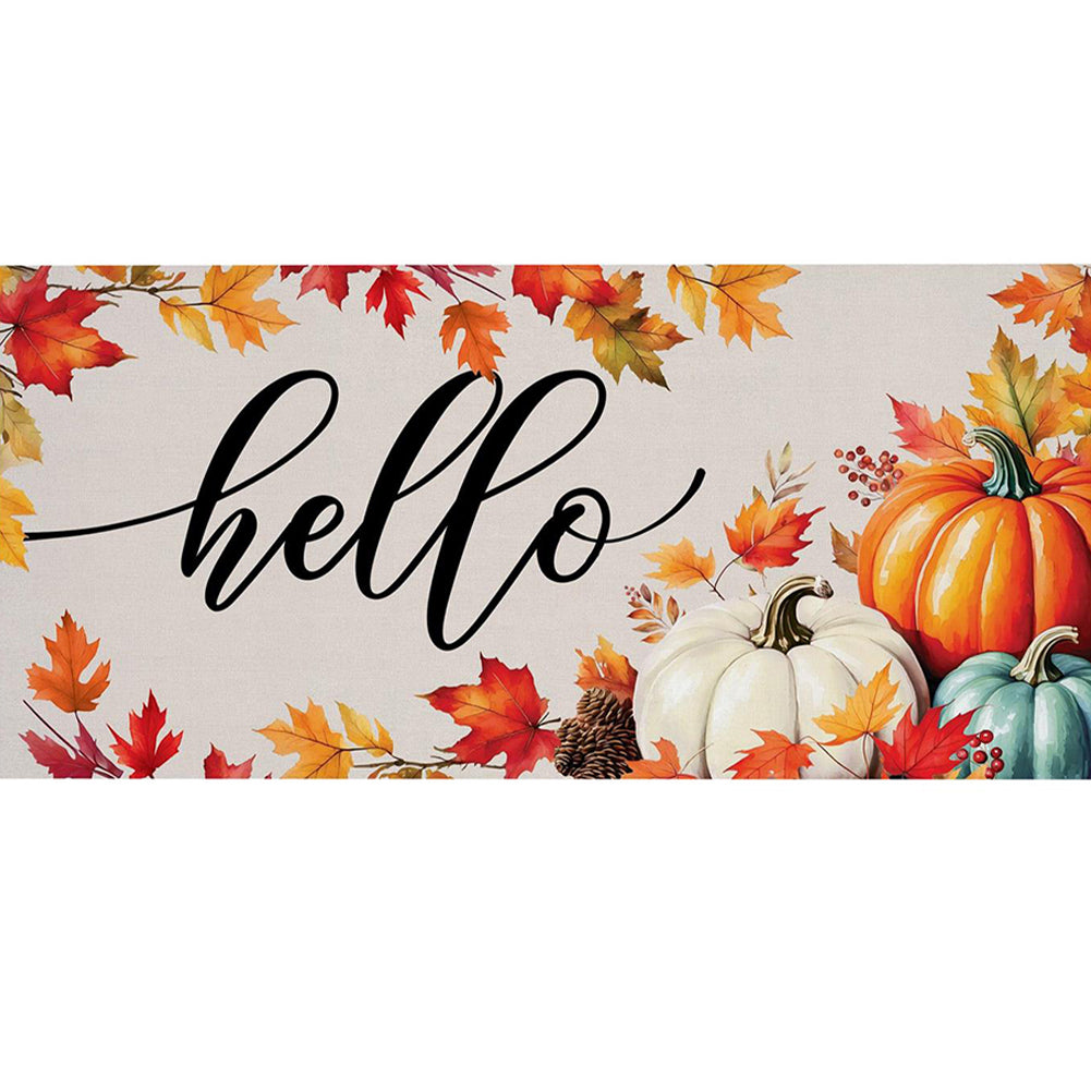 Hello Fall Pumpkin & Leaves Sassafras Switch Mat