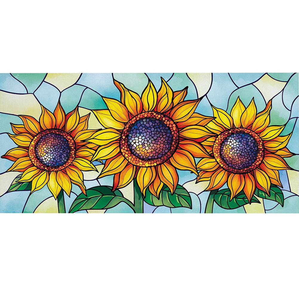 Stained Glass Sunflower Stalk Sassafras Switch Mat