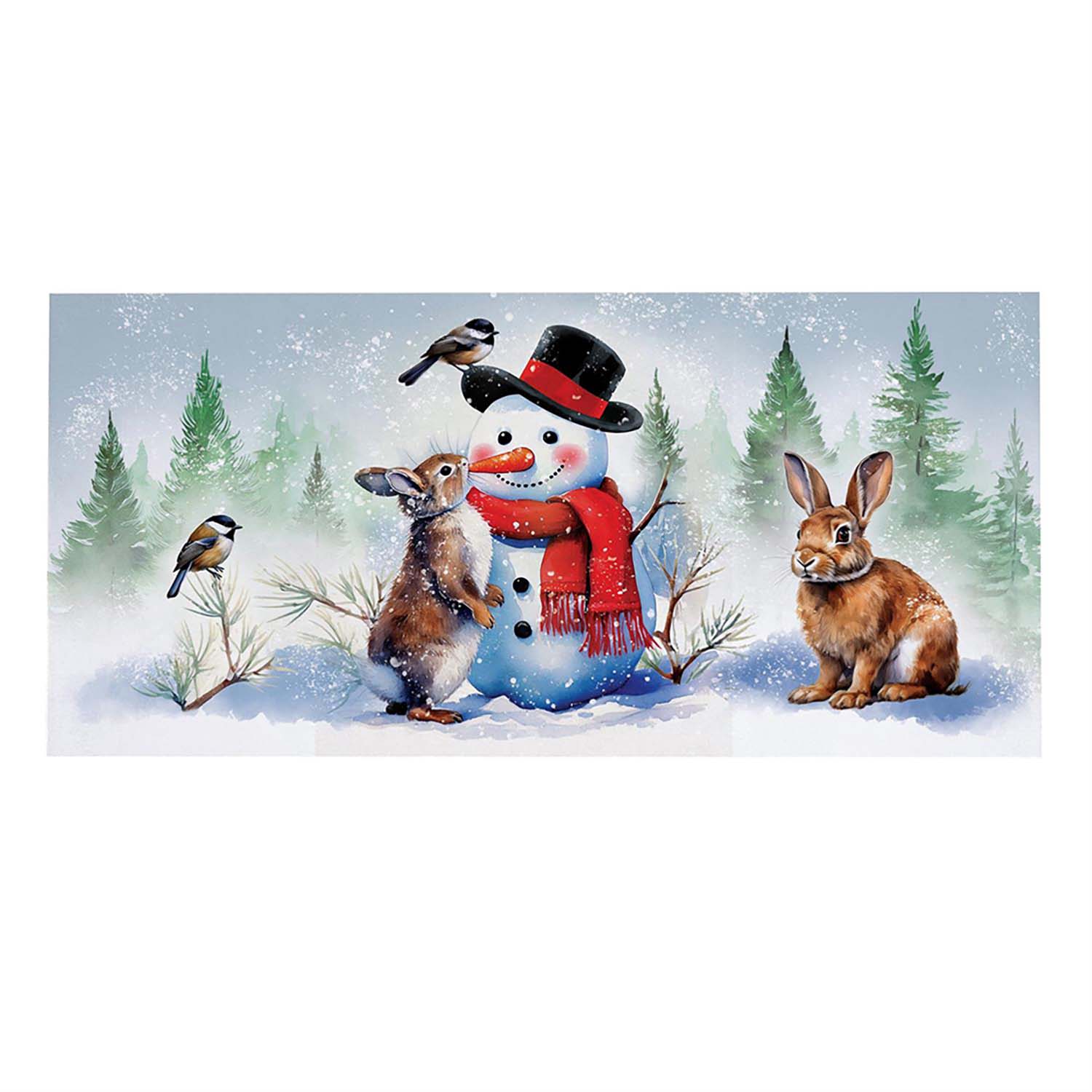 Evergreen Sassafras Switch Mat - Snowman & Friends