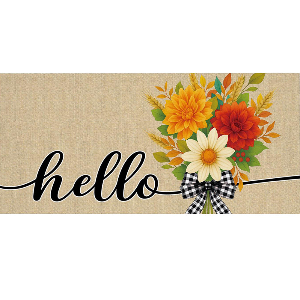 Hello Fall Bow Florals Sassafras Switch Mat