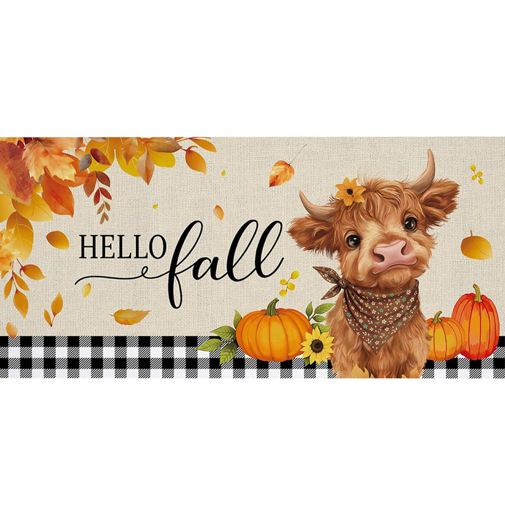 Frankie The Fall Highland Cow Sassafras Switch Mat