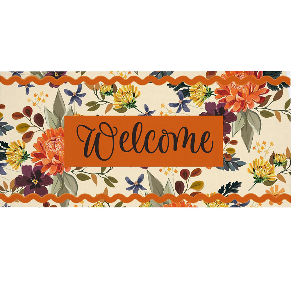 Fall Floral Welcome Sassafras Switch Mat