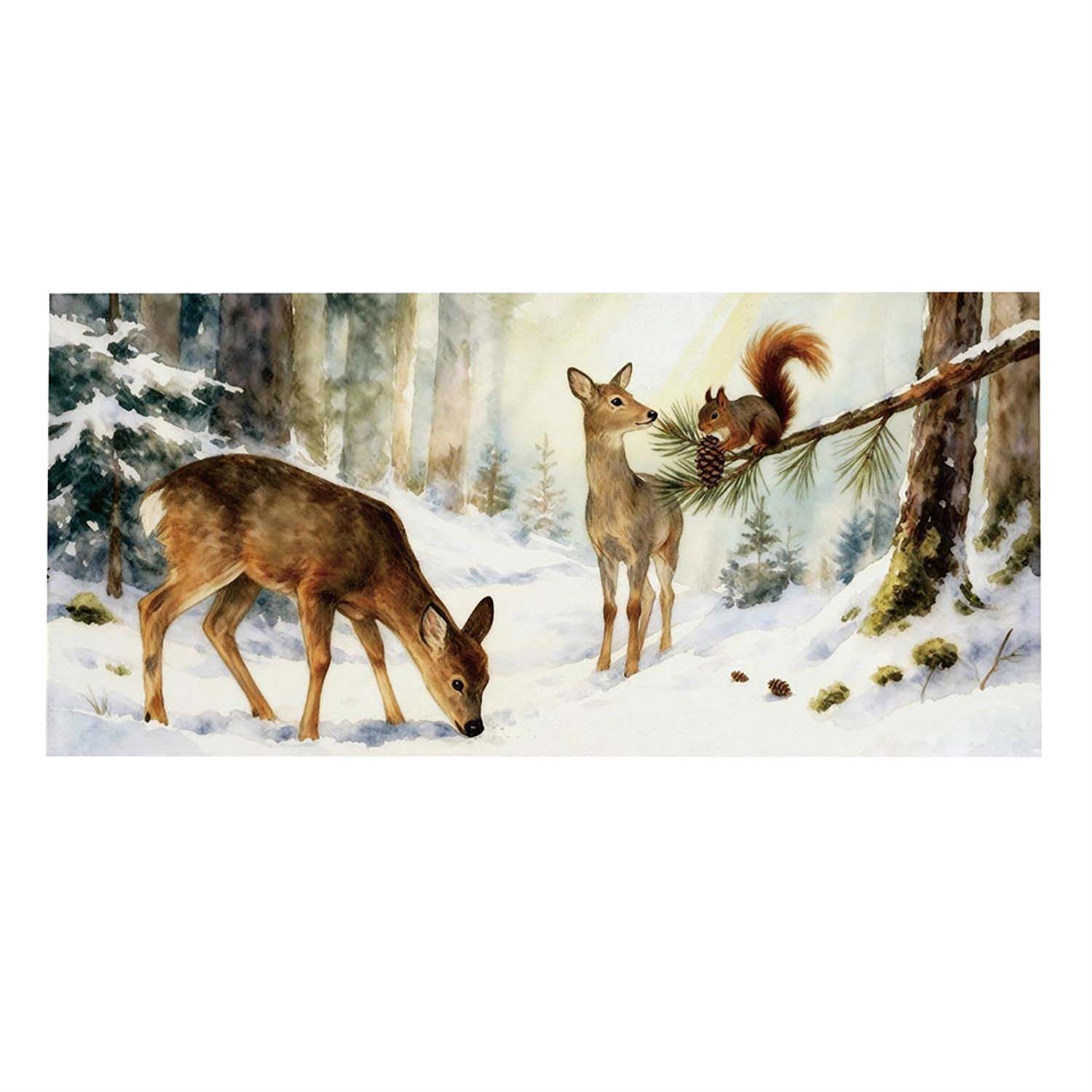 Evergreen Sassafras Switch Mat - Winter Forest Friends